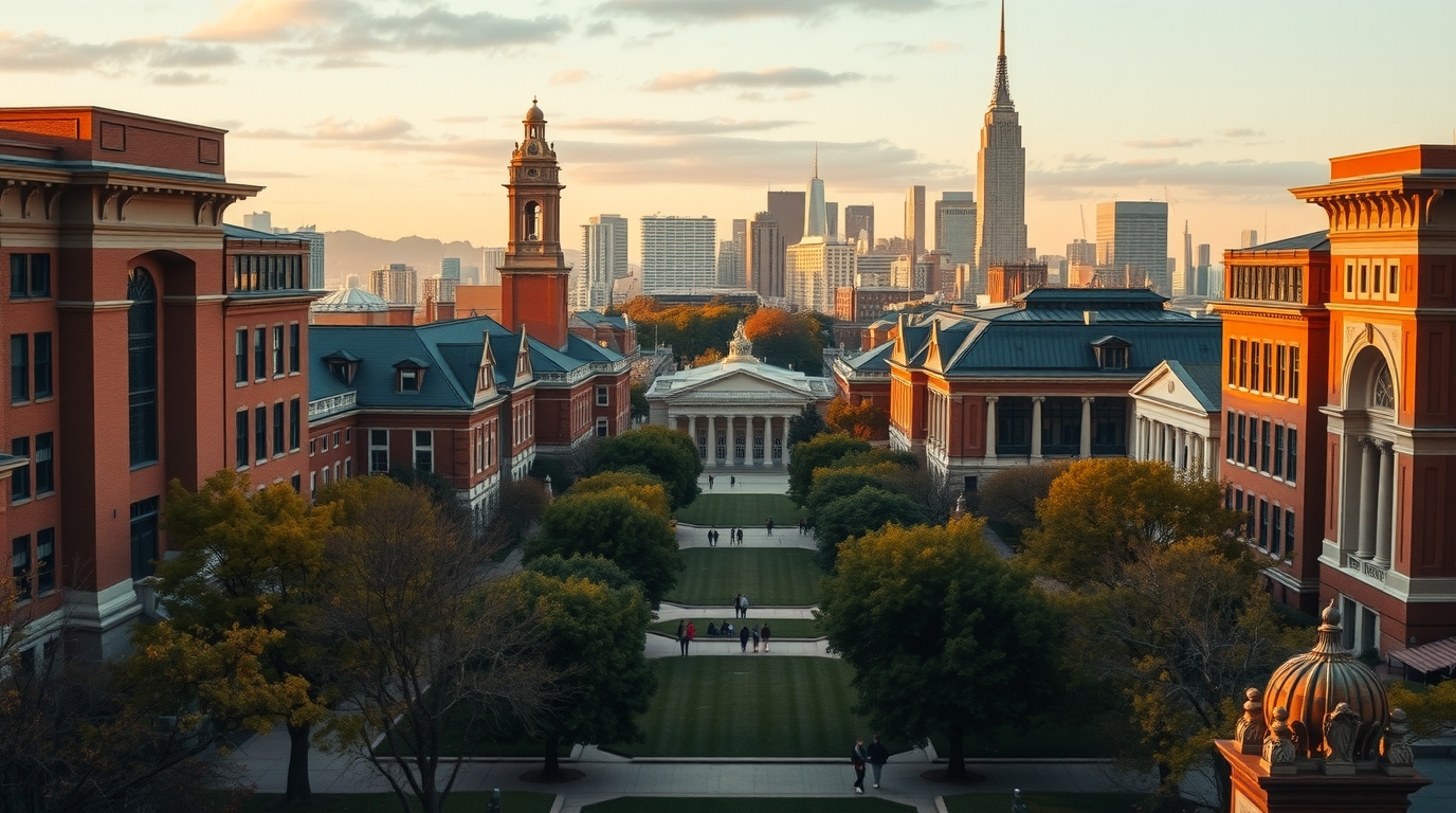 Amerika Üniversiteleri Kampüs Görseli